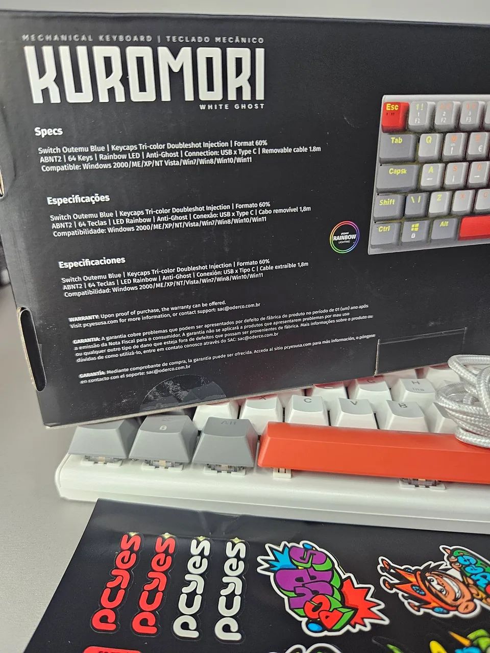 Teclado Mecânico Gamer 60% Switch Blue - Foto 6