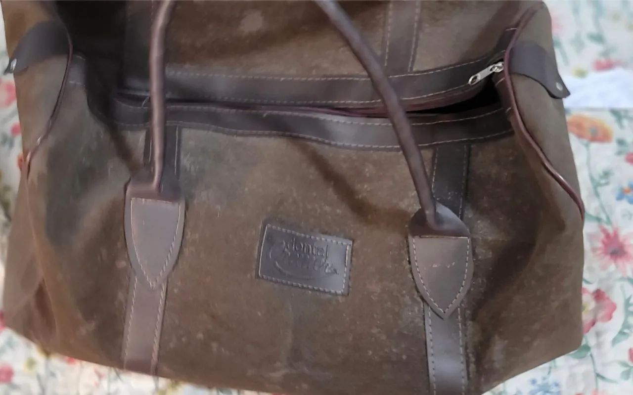 Bolsa de viagem em camurça  - Foto 4
