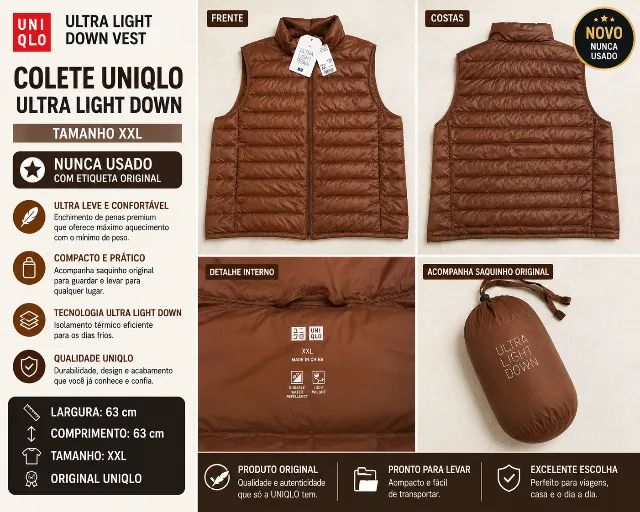 Colete UNIQLO Ultra Light Down 