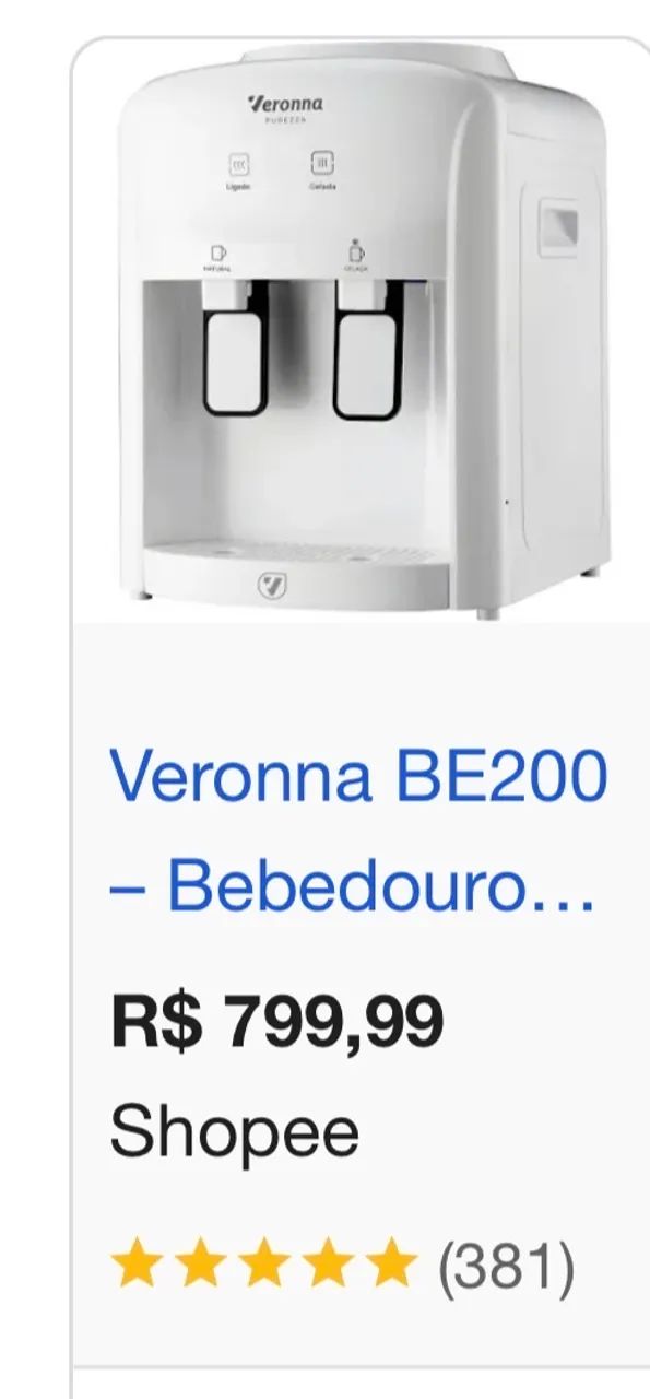Bebedouro Refrigerado Eletrônico Veronna Purezza (Modelo BE200) - Foto 5