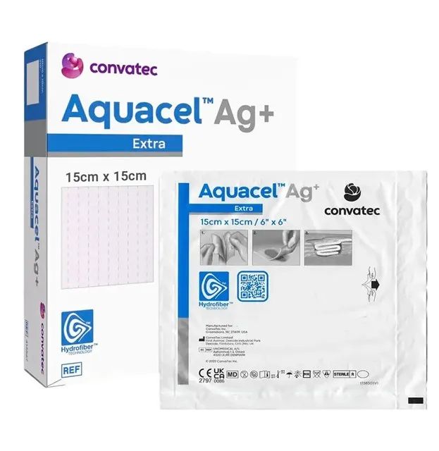Curativo Aquacel Ag+ Extra c/ Prata 15x15cm (Unidade) Convatec - Foto 3