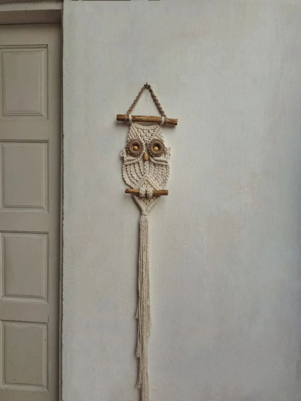 Decoração parede macramê coruja - Foto 3