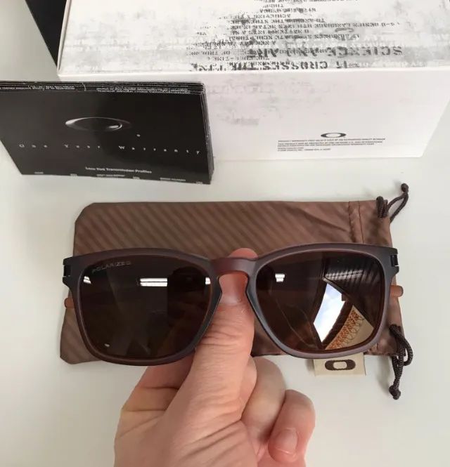 óculos de sol oakley latch squared brown - Foto 3