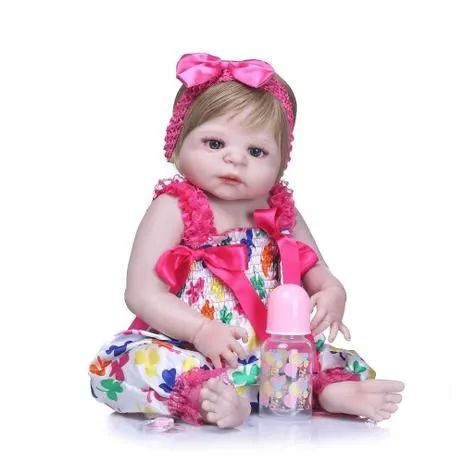 Boneca reborn bebê loira 