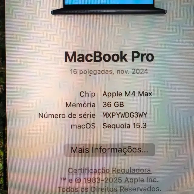 MACBOOK PRO 16 M4 MAX - 36GB/1TB - SPACE BLACK - 5 CICLOS GASTOS - Foto 2