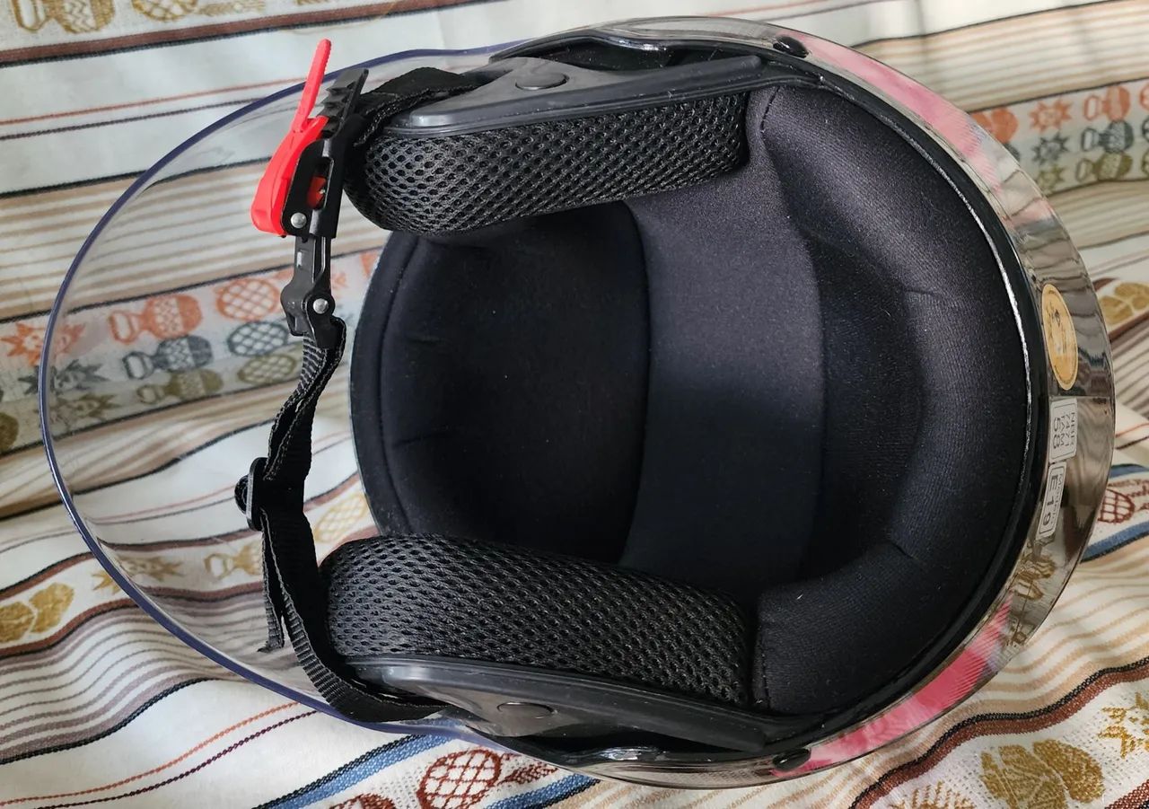 Capacete Ebf Spark Jet Square Preto Rosa - Foto 5