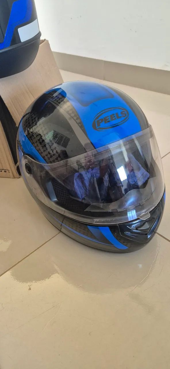 Capacete e capacete de chuva para motocicleta  - Foto 4