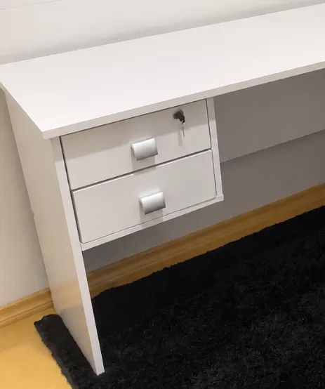 Mesa de Escritório em L Branca - Foto 3