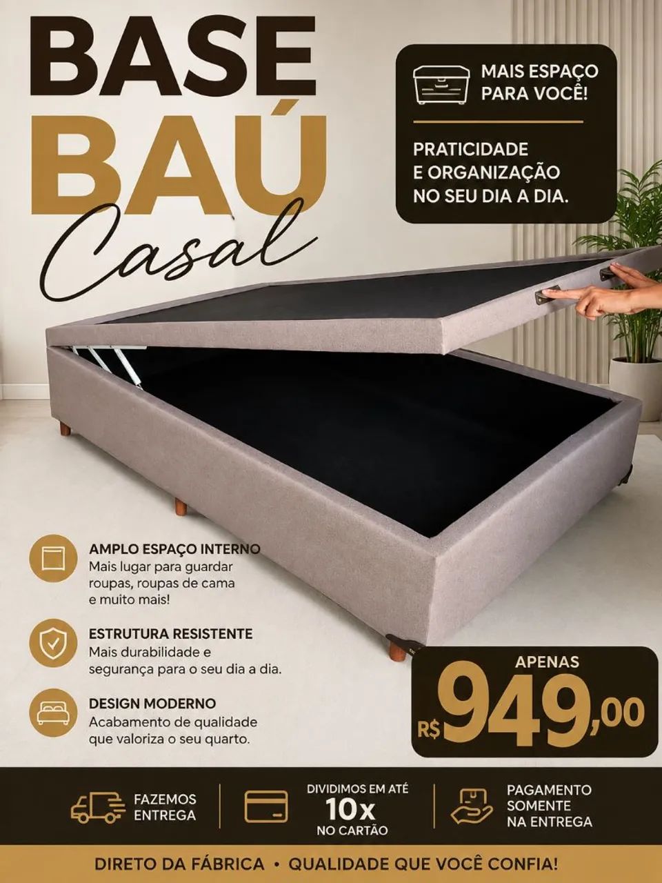 Base baú casal