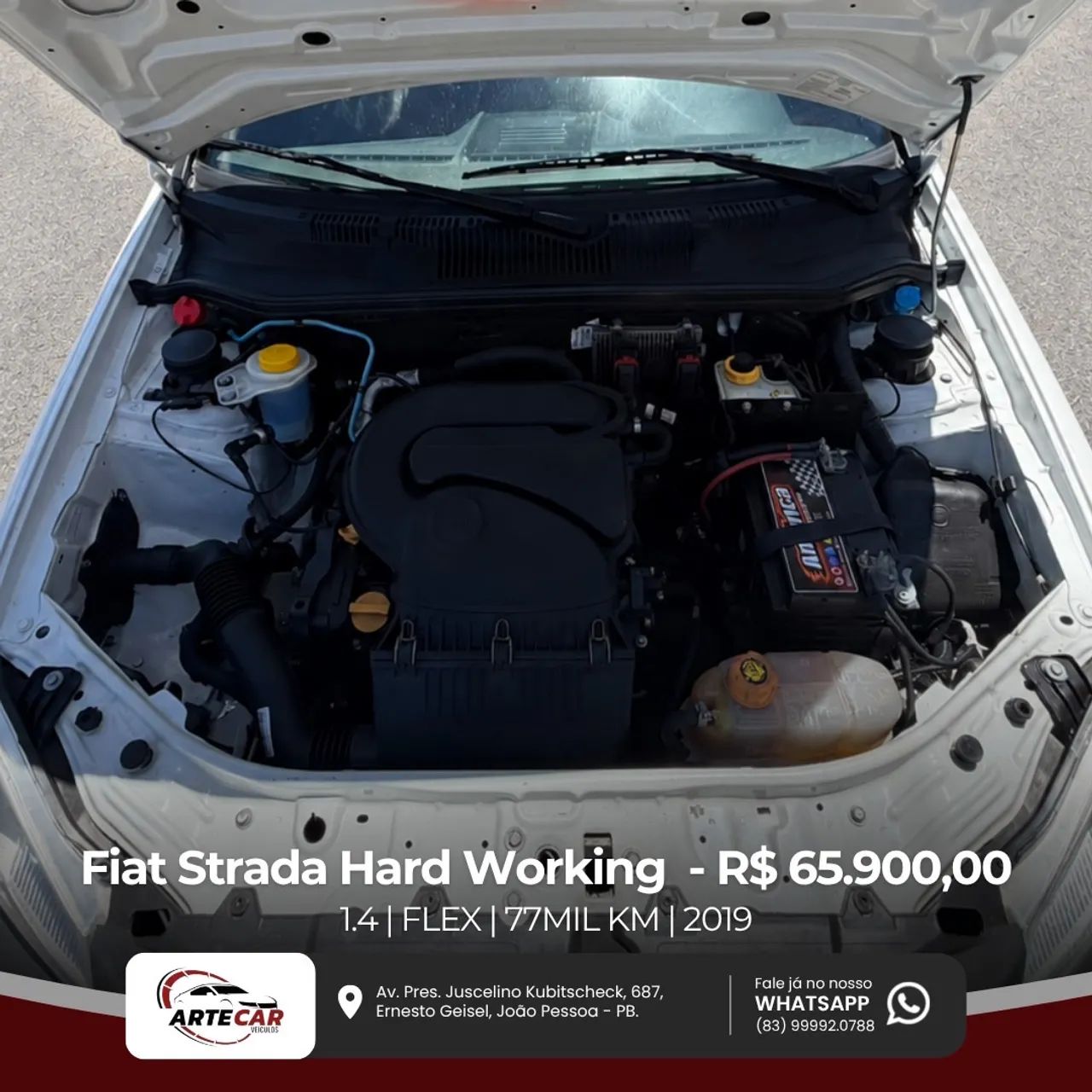 Fiat Strada Working Hard 1.4 Fire Flex 8V CS 2019 - Foto 5