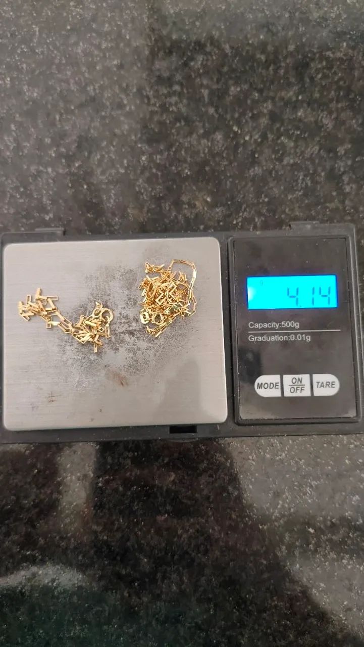 Conjunto tijolinho maciças ouro 18k/750 - Foto 3