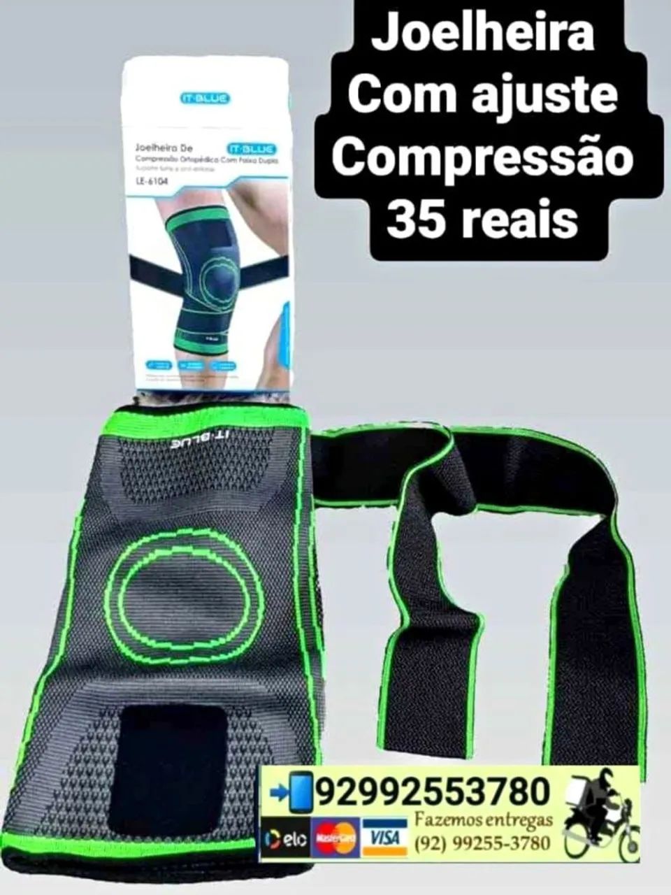 JOELHEIRA PROTETOR ESPORTE AJUSTÁVEL  - Foto 2