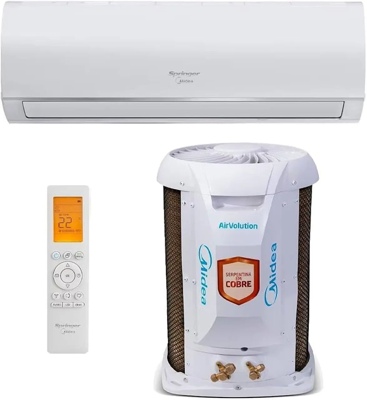 Ar-Condicionado Split 12000 BTUs Springer Midea Airvolution High Wall Fixo Só Frio