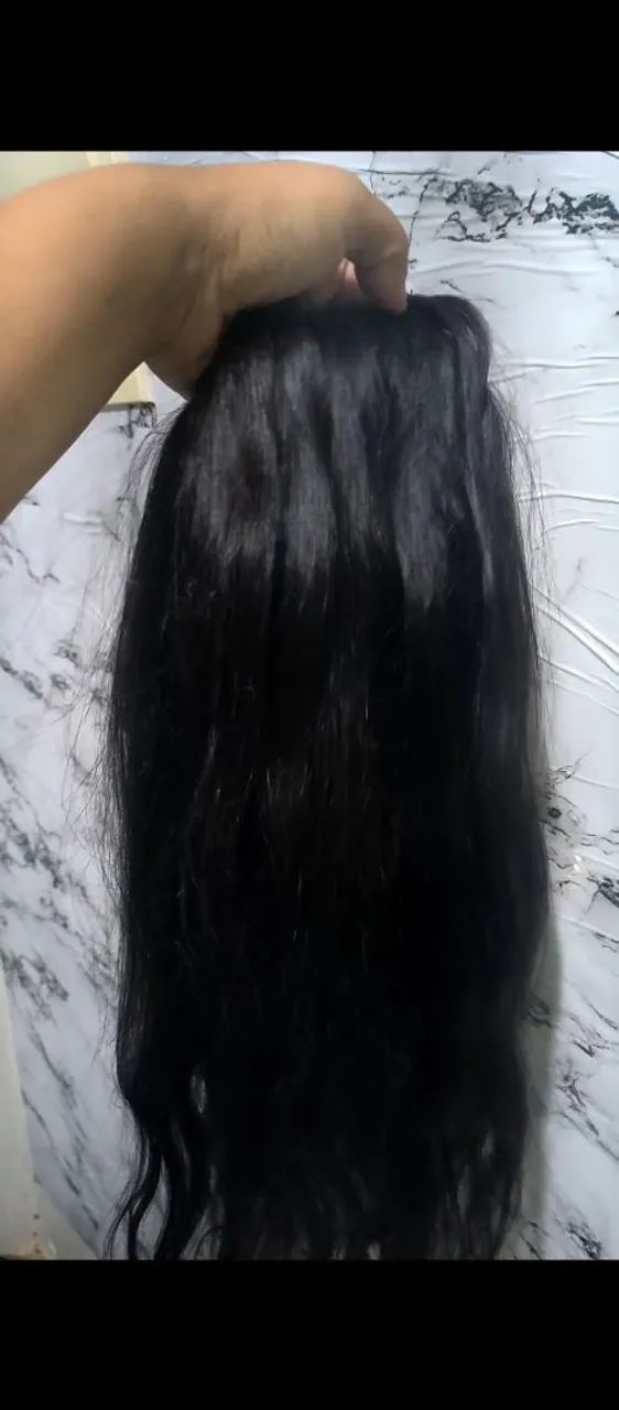 Cabelo humano indiano com 2 telas 