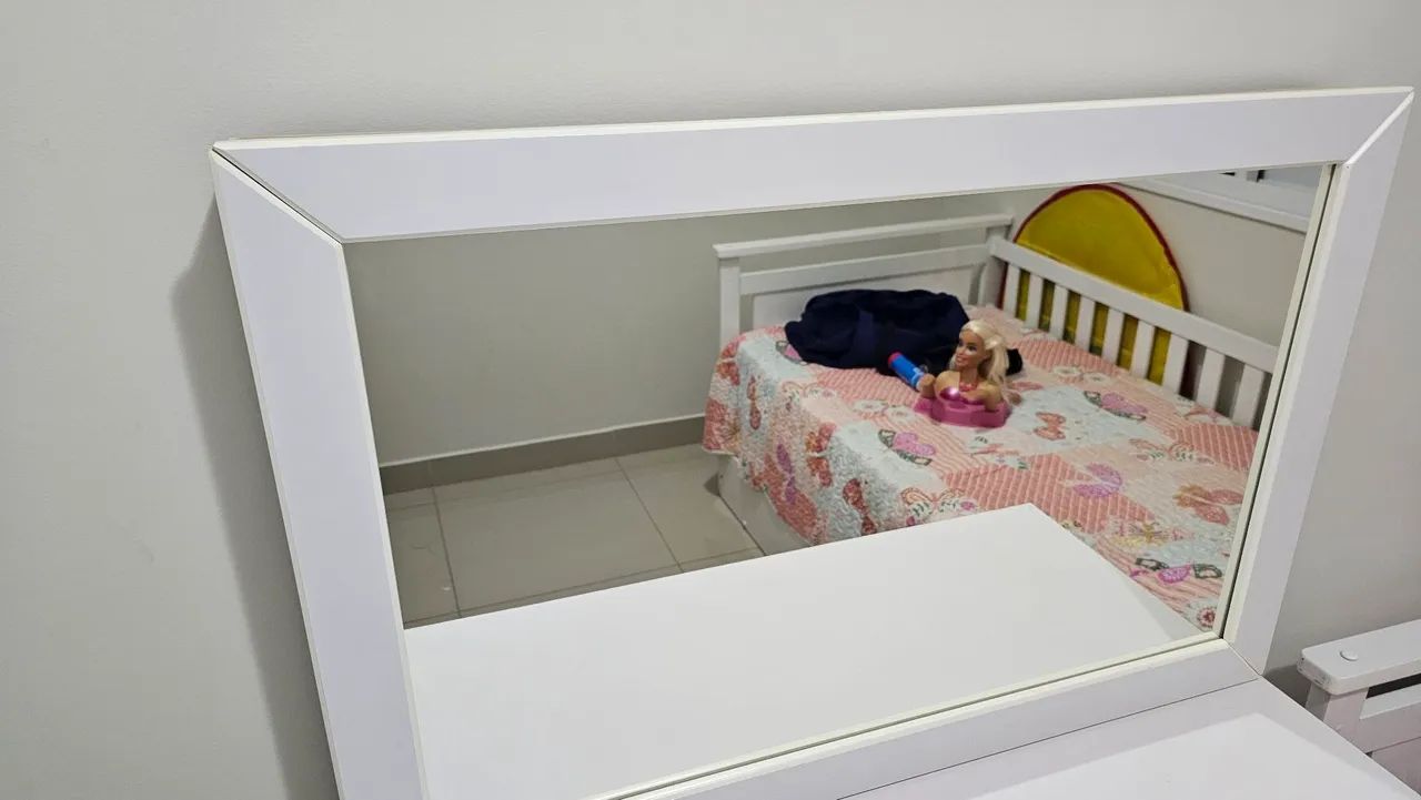 Penteadeira branca com espelho - Foto 4