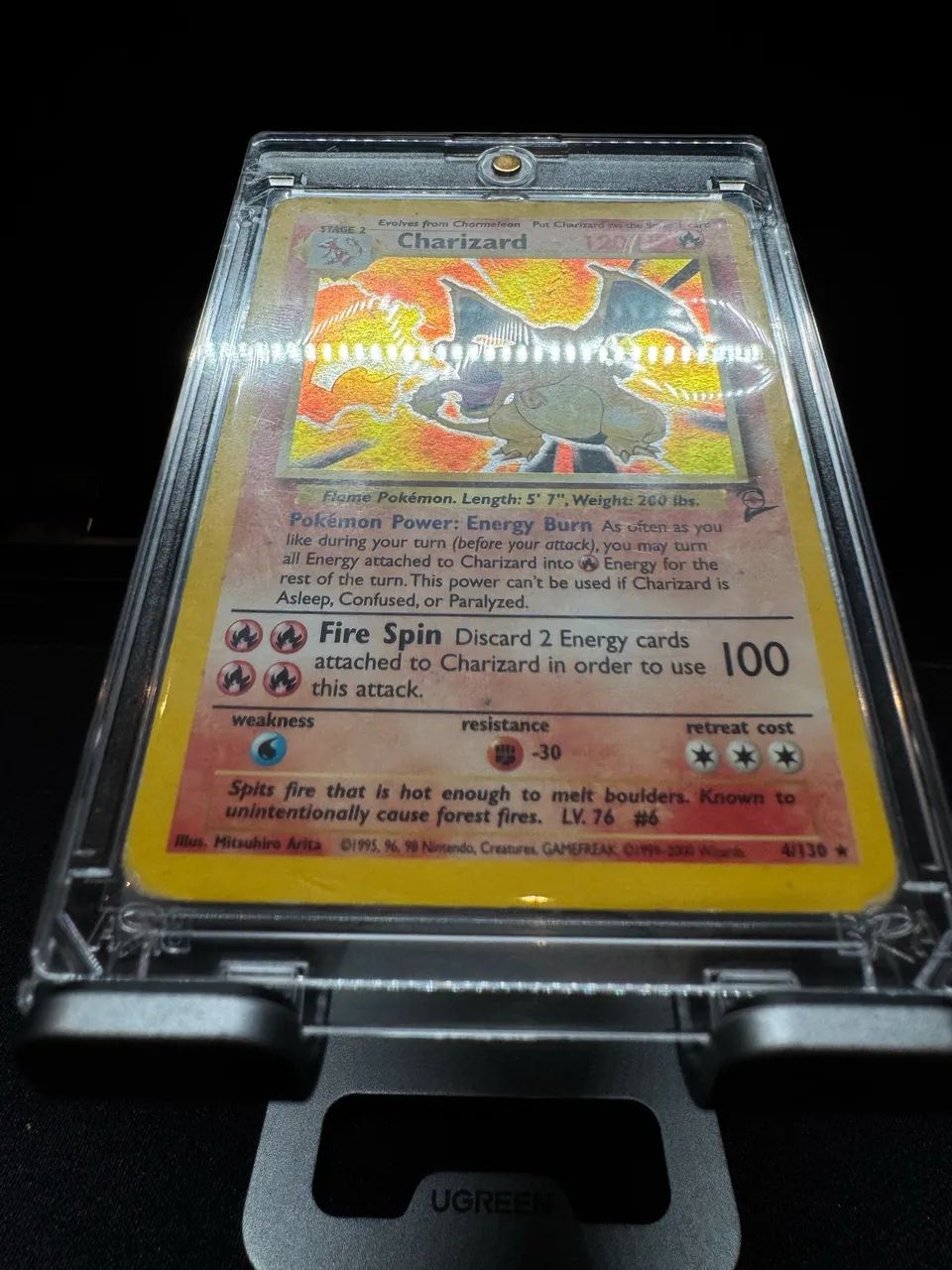 Pokémon Charizard Holo Inglês Original Base Set 2 (4/130) - Foto 3