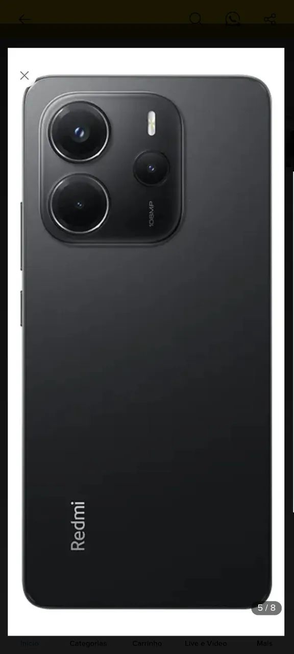 Xiaomi Redmi Note 14 dual sim 4G 8gb 256gb cor preto - Foto 2