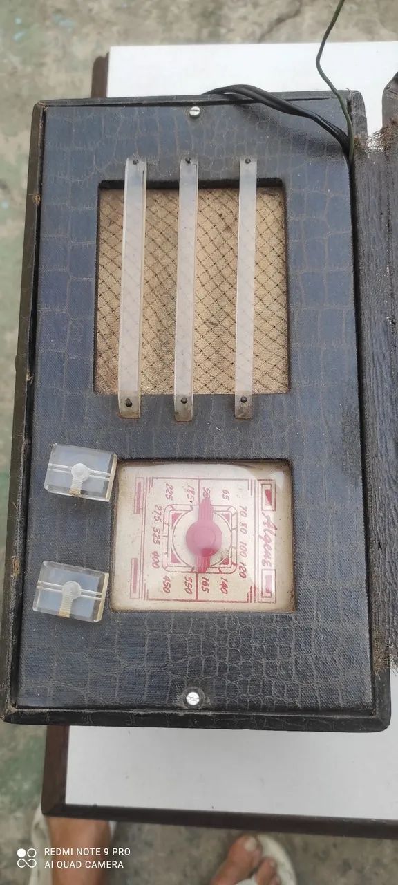 Rádio antigo,valvulado,ALGENE, Leia: - Foto 4