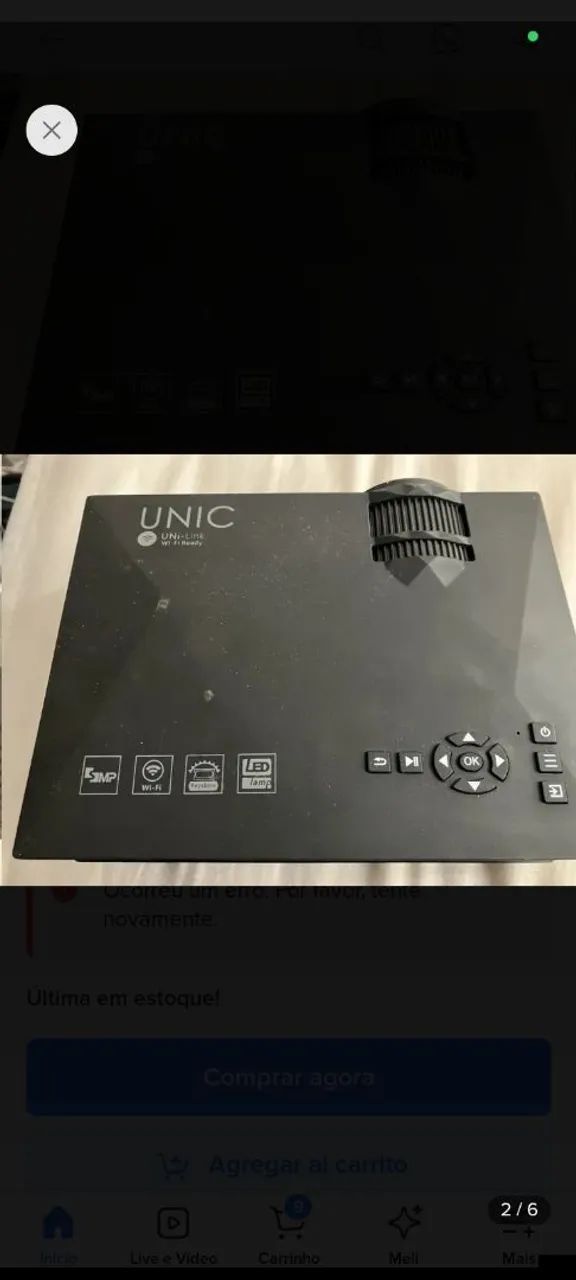 Projetor UNIC LED Wi-Fi - Funcionando Perfeitamente - Foto 3