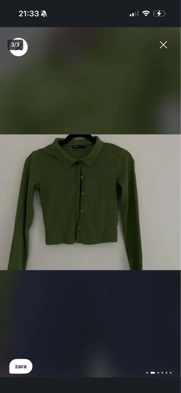 casaco zara verde