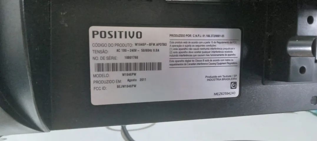 munitor positivo   W 19 46P9 ligando mas dando tela branca defeito tela branca concert - Foto 2