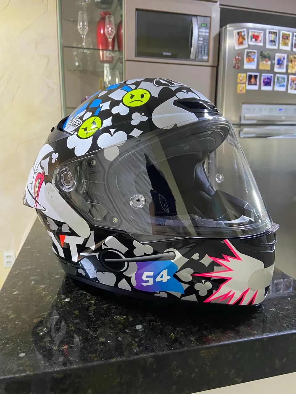 Capacete Kyt Tt Course Joker Ricardo Rossi Tamanho 60 - Foto 3