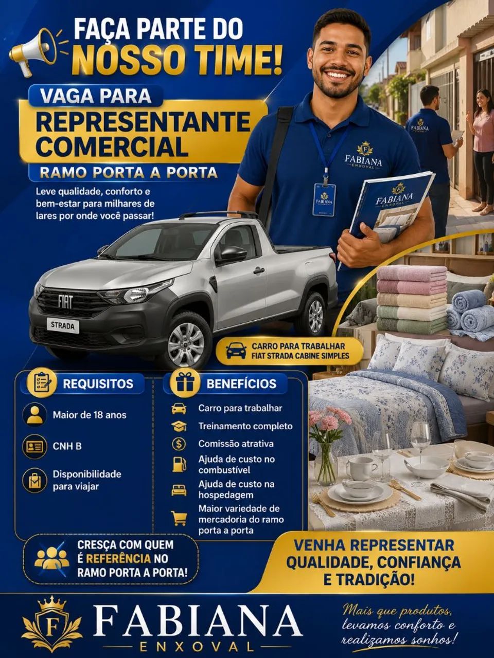 VAGA PARA REPRESENTANTE COMERCIAL 
