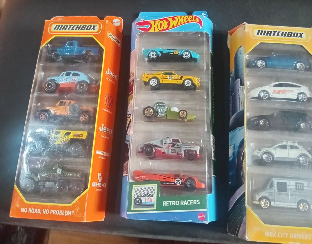 Packs hotwheels e Matchbox 