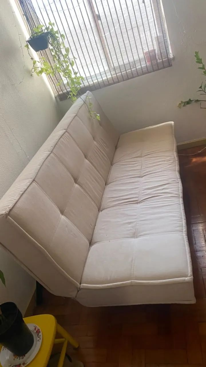 Sofá Cama Rio Decor em Linho Bege 