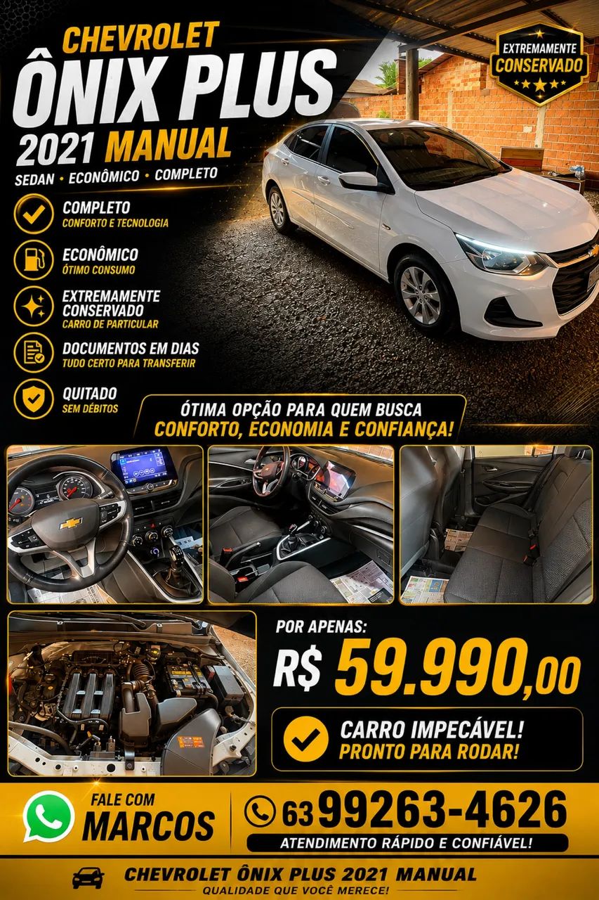 Chevrolet Onix Plus LT 1.0 12V Flex Mec. 4P 2021 - Foto 5