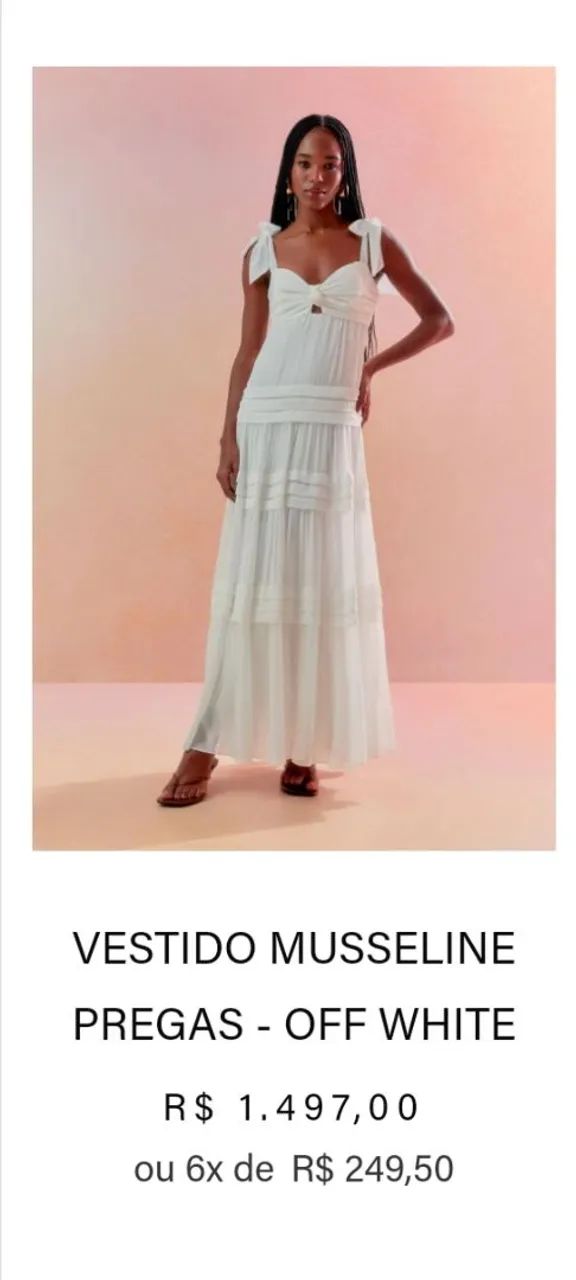 Vestido LITT off white Tam.  36/38 - Foto 6