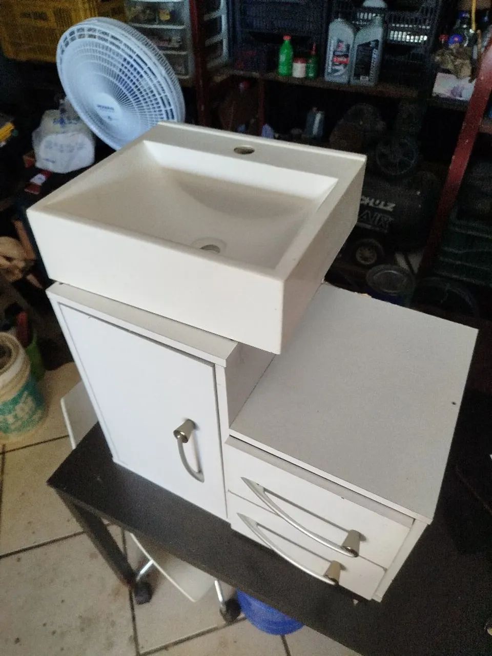 Cuba lavabo banheiro com gabinete 150