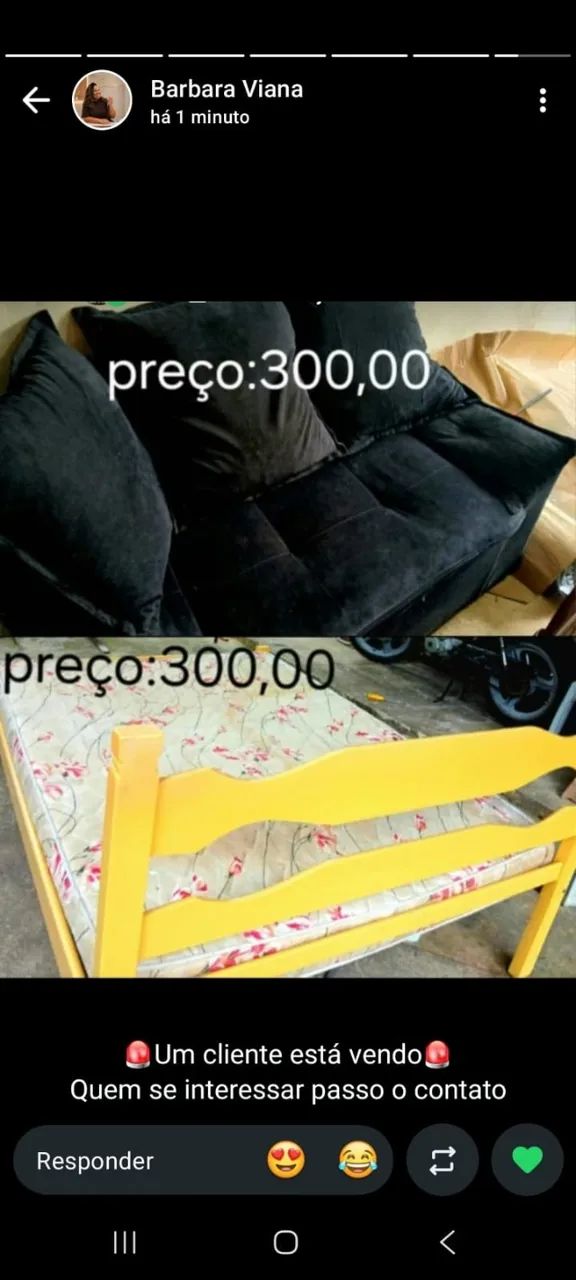 Sofá e cama de casal 