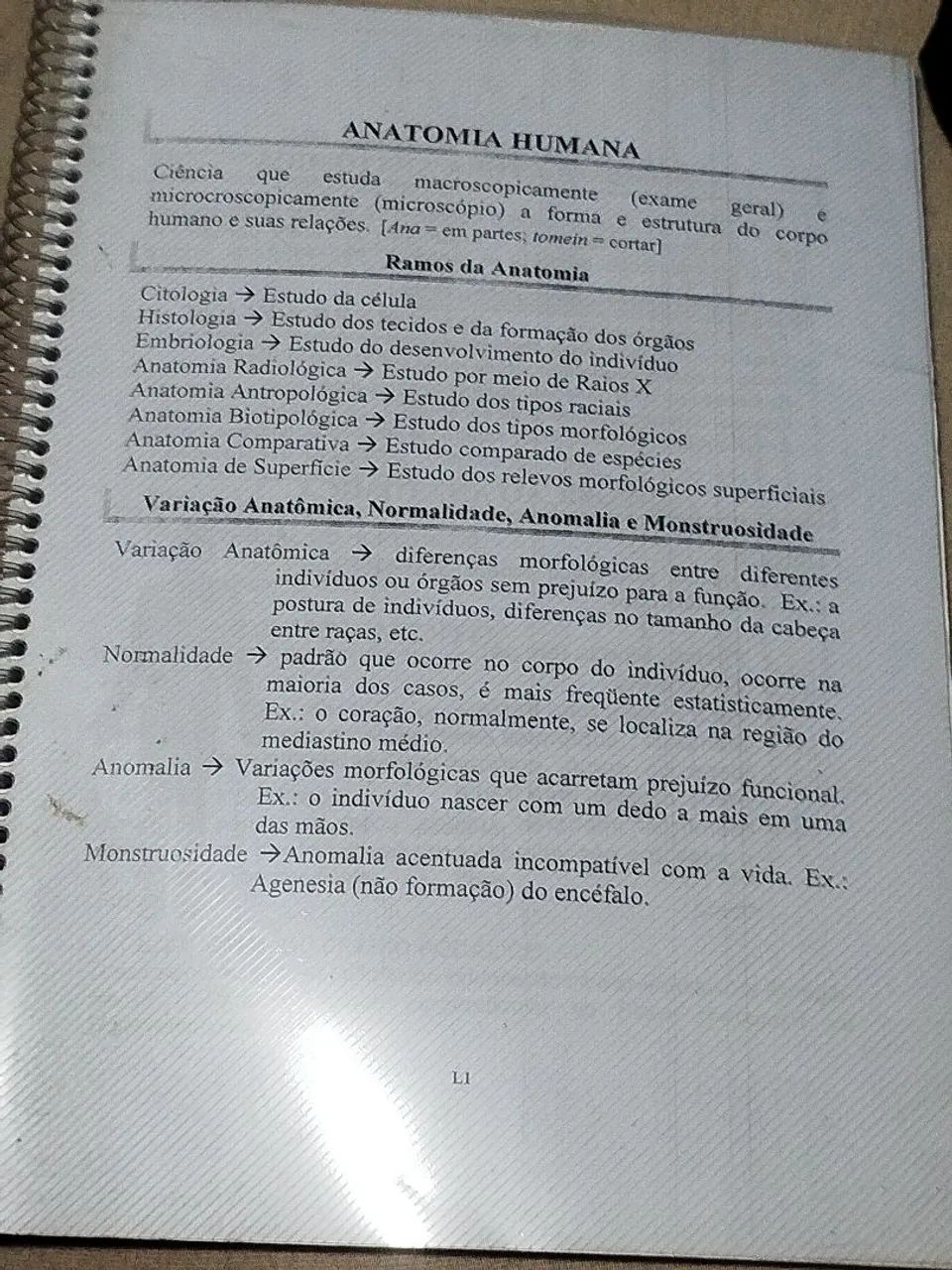 Livro impresso de Anatomia Humana