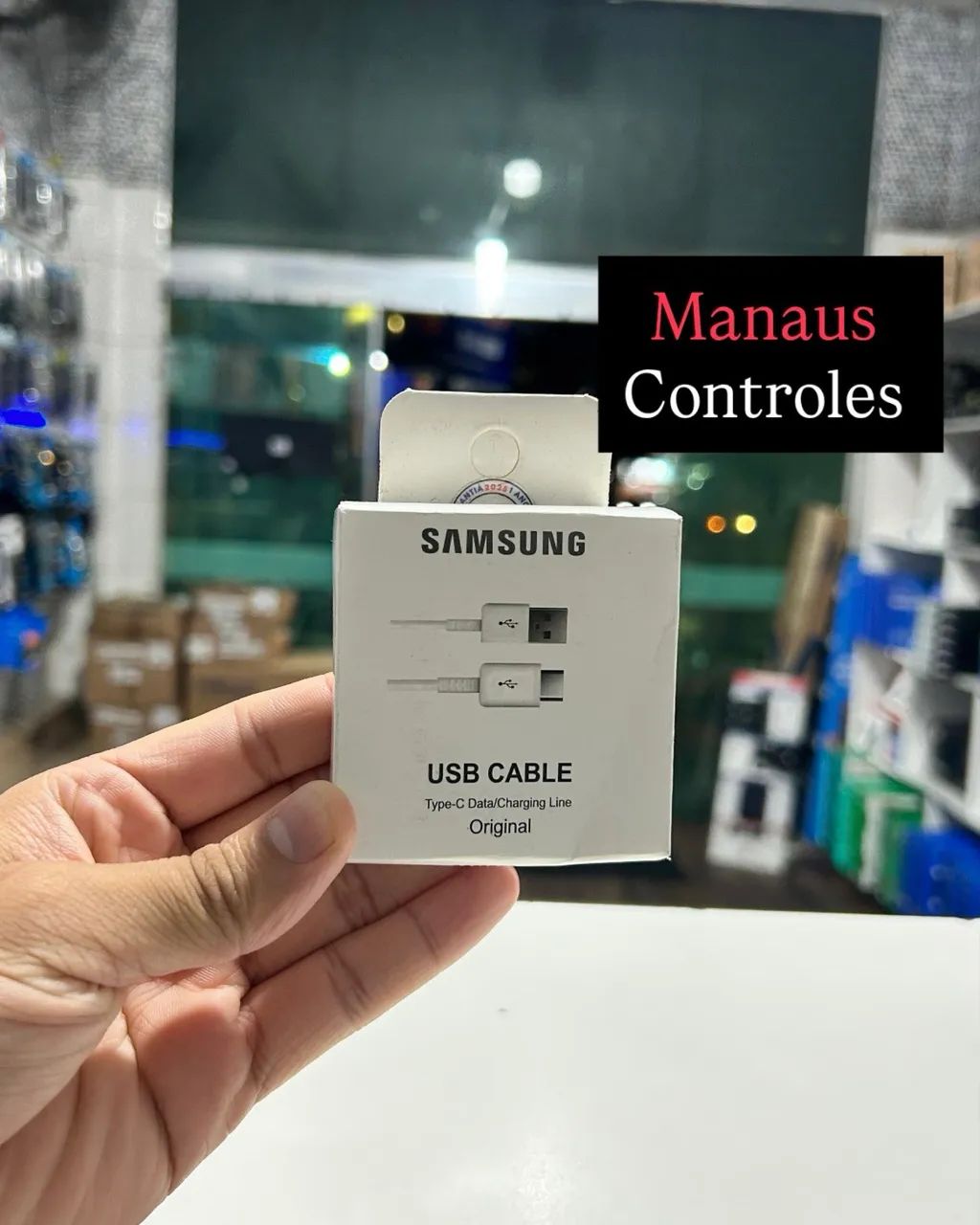 Cabo USB para Tipo C Original 6A 90cm - Novo 