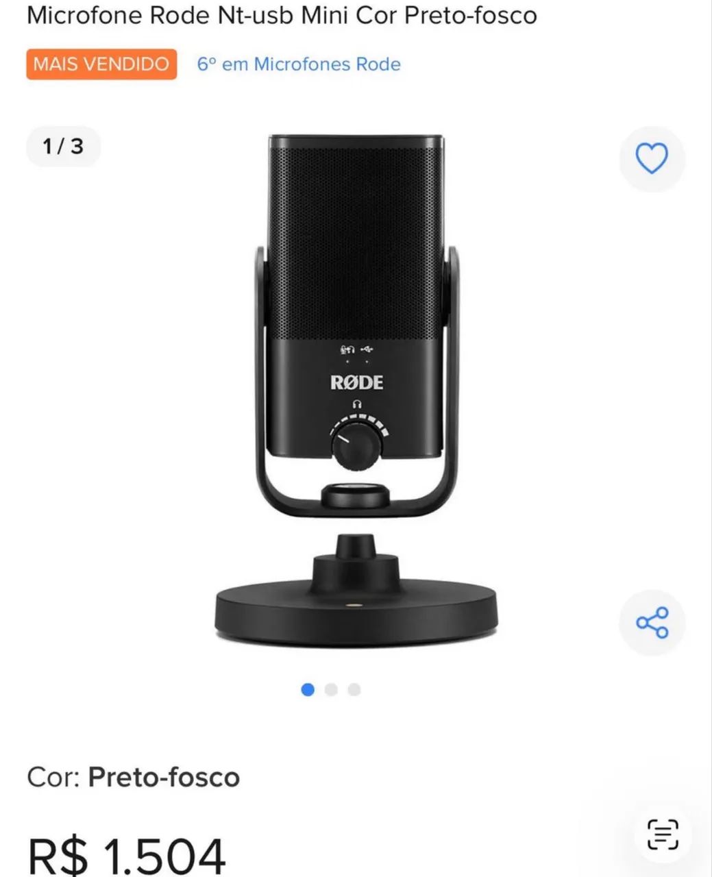 Microfone rode mini - Foto 2