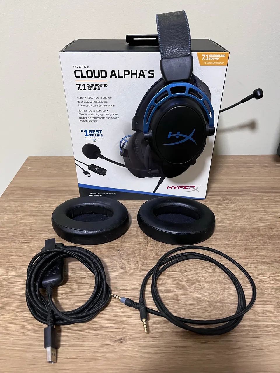 Headset HyperX Cloud Alpha S 7.1 ? Completo e conservado 