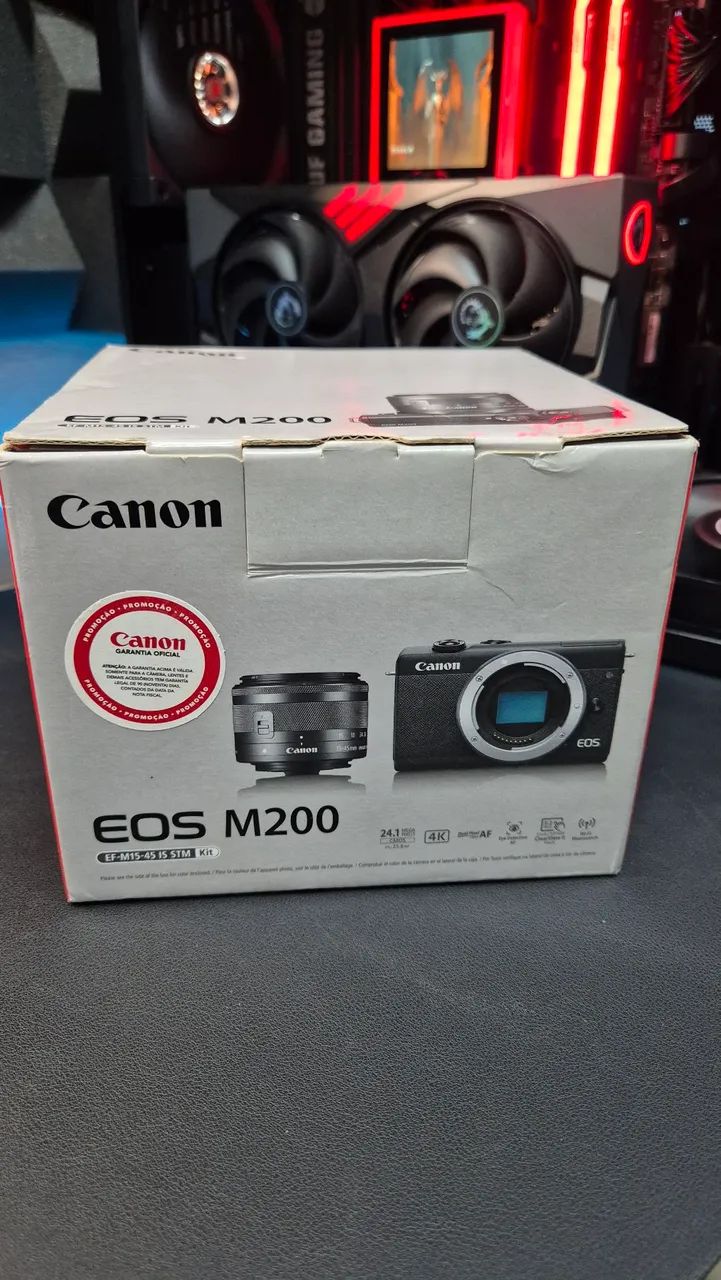 Câmera Canon EOS M200 EF-M15-45 IS STM KIT Produto NOVO - Câmeras