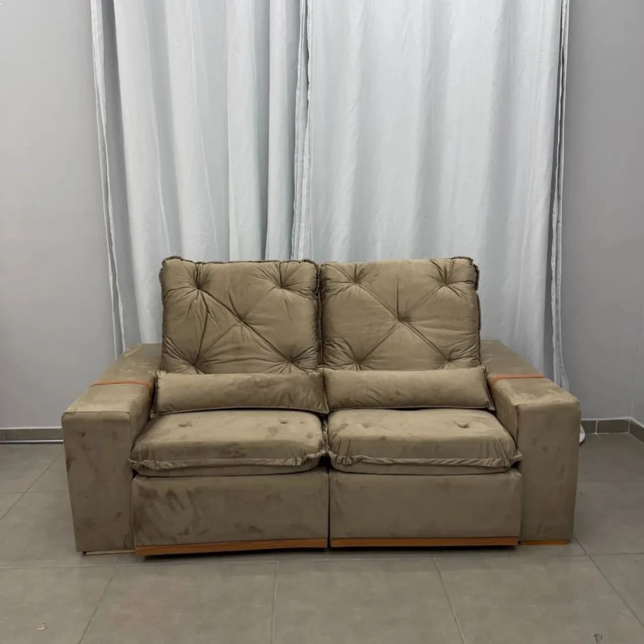 ? SOFÁ RIO 2,10M ? 4 LUGARES | RETRÁTIL E RECLINÁVEL | VELUDO | AIFOS ? - Foto 5