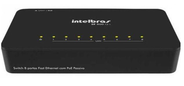 Hub Switch 8 Portas Intelbras Sf 800 Q+ Fast Ethernet 10/100 Mbps - Foto 2