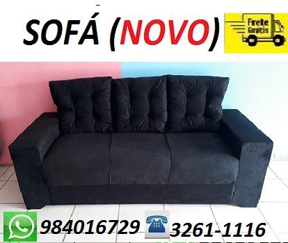 Atenção!!Receba No Mesmo Dia Lindo Sofa 3 Lugares Com Almofadas (Novo)
