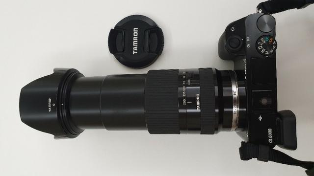 Câmera Sony A6000 com Lente Tamron 18-200mm F/3.5-6.3 Di III Vc - Pouco uso - Novo preço - Foto 3