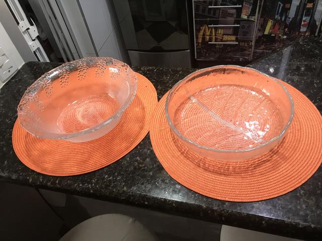 Duo de saladeiras em vidro