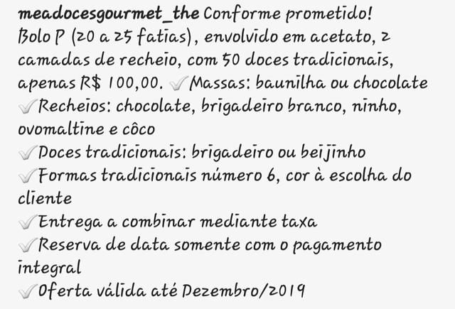Bolo P + 50 tradicionais por R$ 100,00 - Foto 2