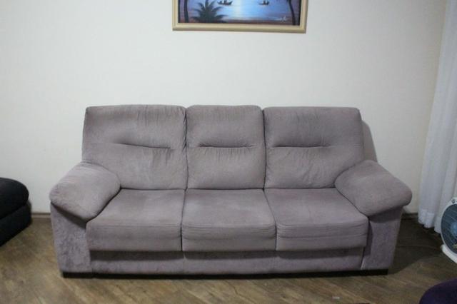 Sofá Cinza c/ Chaise Reclinável 2,17m - Foto 2