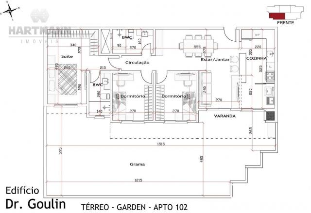 Apartamento Garden com 3 dormitórios à venda por R$ 698.000,00 - Hugo Lange - Curitiba/PR - Foto 8