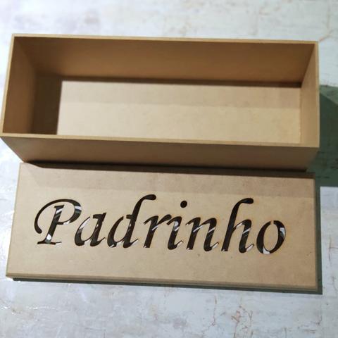 Caixa Padrinho Casamento MDF