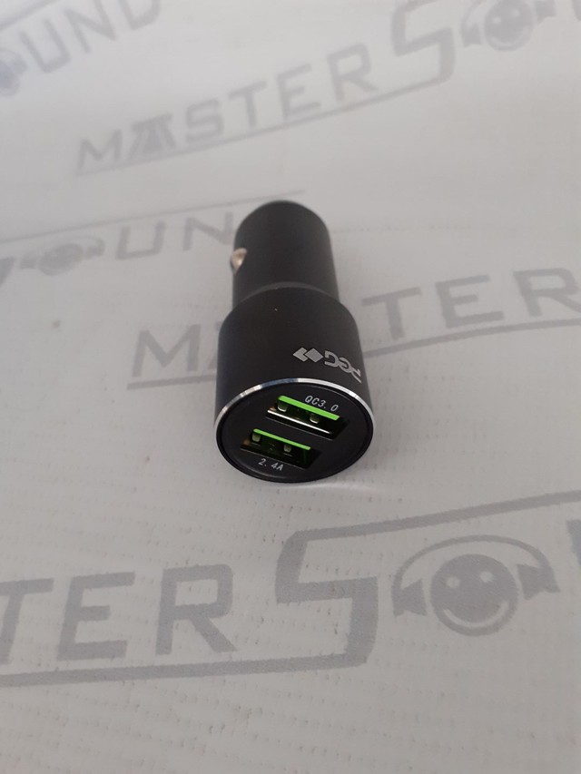 Fonte carregador veícular.  Para celular, com 2 entradas usb. Novo. - Foto 2
