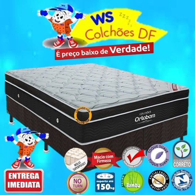 Cama Box Super King Size Ortobom Gigante (Pronta Entrega) camabox cama box king