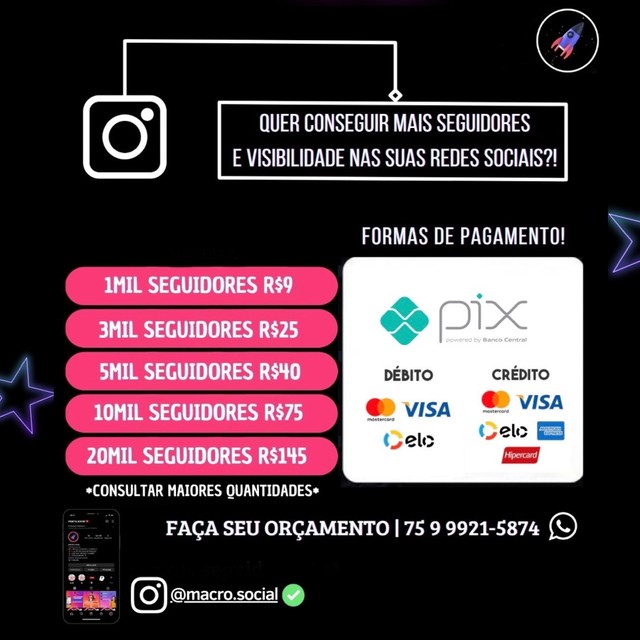 Seguidores Instagram / Conta Instagram 10K (Iphone/motorola/samsung/ Xiaomi/Ig)